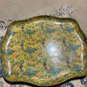 Vintage Italian Florentine floral tray